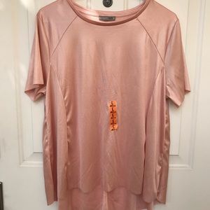 Metallic Shinny Rose Gold Top